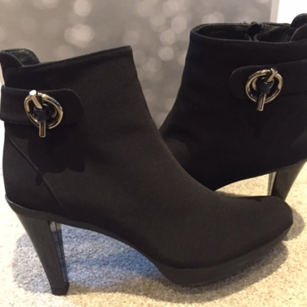 Black high heel bootie